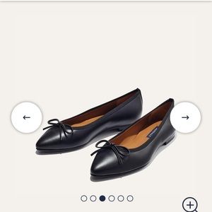 BNIB Margaux The Pointe flat in Black Nappa